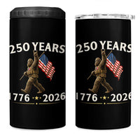 Bigfoot USA 250th Anniversary 4 in 1 Can Cooler Tumbler Sasquatch 250 Years Vintage American Flag Patriotic 4th of July
