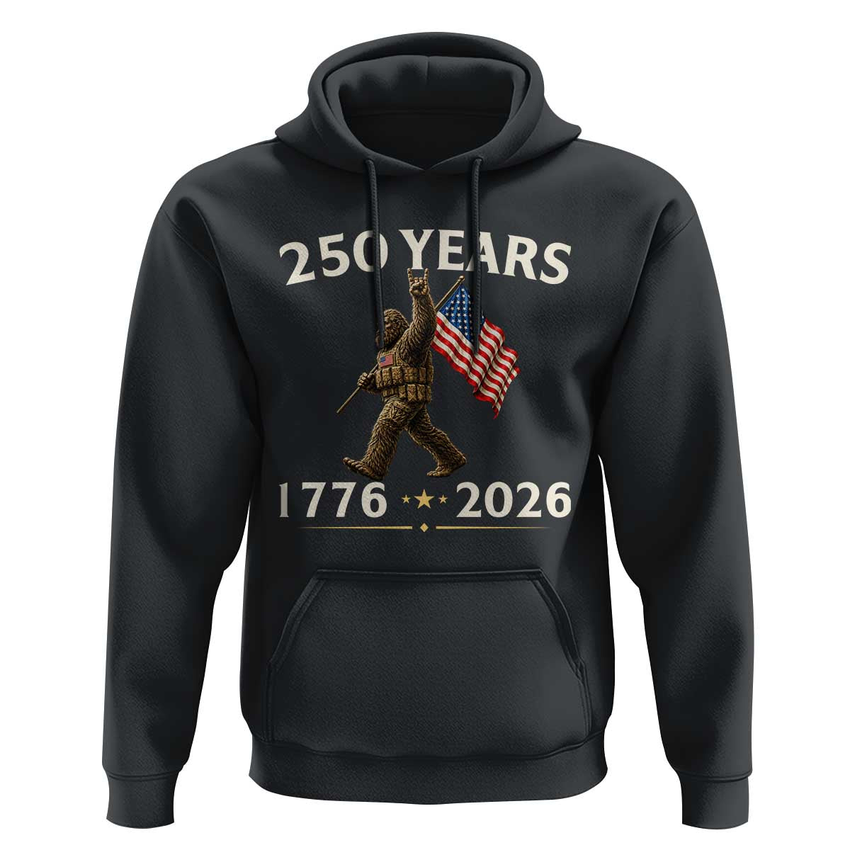 Bigfoot USA 250th Anniversary Hoodie Sasquatch 250 Years Vintage American Flag Patriotic 4th of July