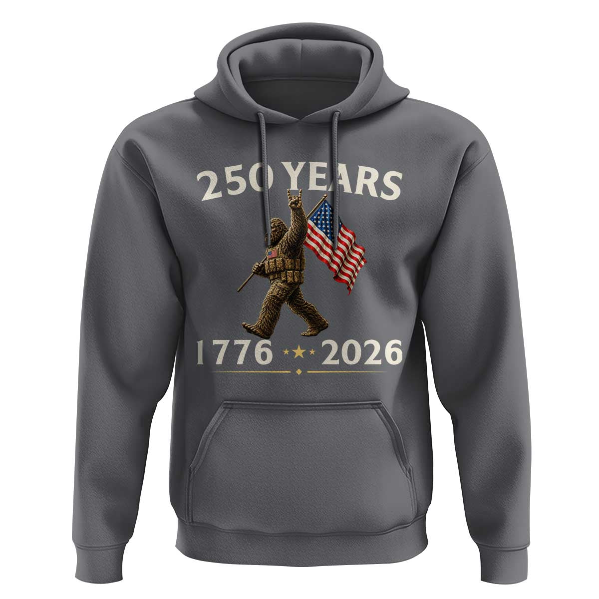 Bigfoot USA 250th Anniversary Hoodie Sasquatch 250 Years Vintage American Flag Patriotic 4th of July