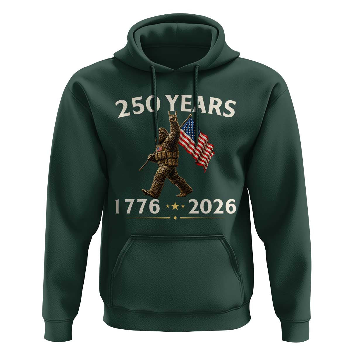 Bigfoot USA 250th Anniversary Hoodie Sasquatch 250 Years Vintage American Flag Patriotic 4th of July