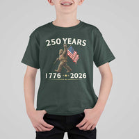 Bigfoot USA 250th Anniversary T Shirt For Kid Sasquatch 250 Years Vintage American Flag Patriotic 4th of July