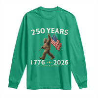 Bigfoot USA 250th Anniversary Long Sleeve Shirt Sasquatch 250 Years Vintage American Flag Patriotic 4th of July