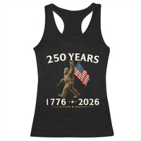 Bigfoot USA 250th Anniversary Racerback Tank Top Sasquatch 250 Years Vintage American Flag Patriotic 4th of July