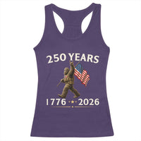 Bigfoot USA 250th Anniversary Racerback Tank Top Sasquatch 250 Years Vintage American Flag Patriotic 4th of July
