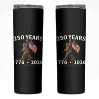 Bigfoot USA 250th Anniversary Skinny Tumbler Sasquatch 250 Years Vintage American Flag Patriotic 4th of July