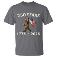 Bigfoot USA 250th Anniversary T Shirt Sasquatch 250 Years Vintage American Flag Patriotic 4th of July