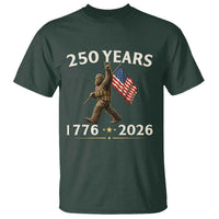 Bigfoot USA 250th Anniversary T Shirt Sasquatch 250 Years Vintage American Flag Patriotic 4th of July