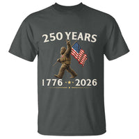 Bigfoot USA 250th Anniversary T Shirt Sasquatch 250 Years Vintage American Flag Patriotic 4th of July