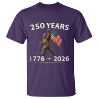 Bigfoot USA 250th Anniversary T Shirt Sasquatch 250 Years Vintage American Flag Patriotic 4th of July