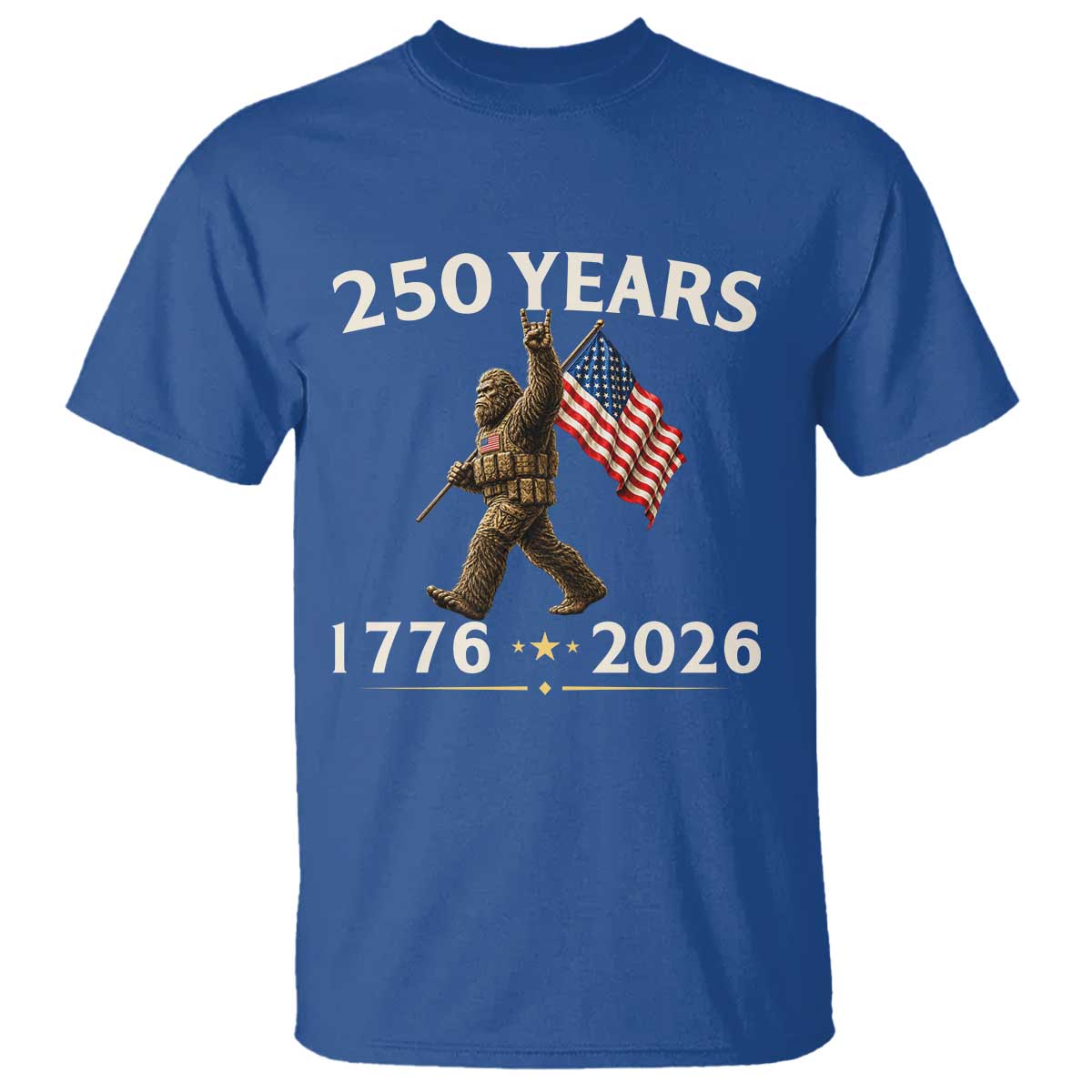 Bigfoot USA 250th Anniversary T Shirt Sasquatch 250 Years Vintage American Flag Patriotic 4th of July