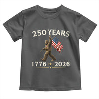 Bigfoot USA 250th Anniversary Toddler T Shirt Sasquatch 250 Years Vintage American Flag Patriotic 4th of July