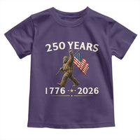 Bigfoot USA 250th Anniversary Toddler T Shirt Sasquatch 250 Years Vintage American Flag Patriotic 4th of July