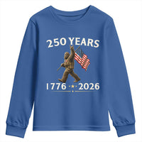 Bigfoot USA 250th Anniversary Youth Sweatshirt Sasquatch 250 Years Vintage American Flag Patriotic 4th of July