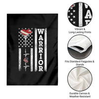 Cool Heart Surgery Warrior Garden Flag Coronary Bypass Artery Open Heart Surgery Heartbeat American Flag