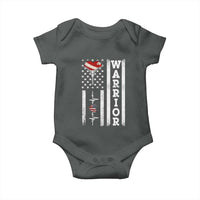 Cool Heart Surgery Warrior Baby Onesie Coronary Bypass Artery Open Heart Surgery Heartbeat American Flag