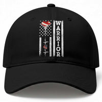 Cool Heart Surgery Warrior Baseball Cap Coronary Bypass Artery Open Heart Surgery Heartbeat American Flag