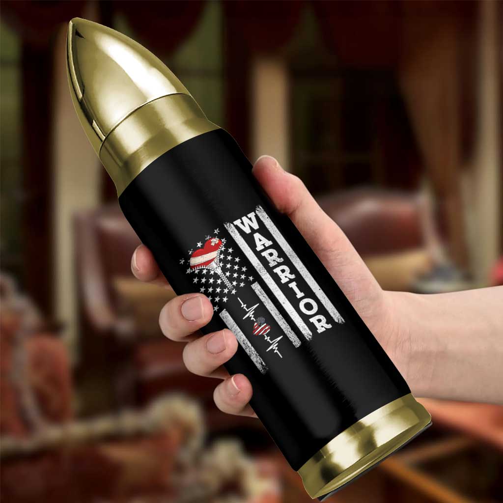 Cool Heart Surgery Warrior Bullet Tumbler Coronary Bypass Artery Open Heart Surgery Heartbeat American Flag