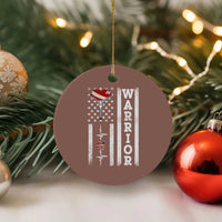 Cool Heart Surgery Warrior Ceramic Ornament Coronary Bypass Artery Open Heart Surgery Heartbeat American Flag