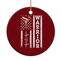 Cool Heart Surgery Warrior Ceramic Ornament Coronary Bypass Artery Open Heart Surgery Heartbeat American Flag