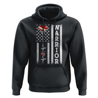 Cool Heart Surgery Warrior Hoodie Coronary Bypass Artery Open Heart Surgery Heartbeat American Flag