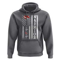 Cool Heart Surgery Warrior Hoodie Coronary Bypass Artery Open Heart Surgery Heartbeat American Flag