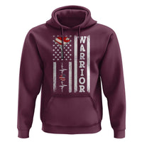 Cool Heart Surgery Warrior Hoodie Coronary Bypass Artery Open Heart Surgery Heartbeat American Flag