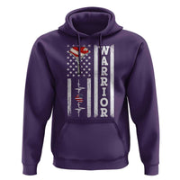 Cool Heart Surgery Warrior Hoodie Coronary Bypass Artery Open Heart Surgery Heartbeat American Flag