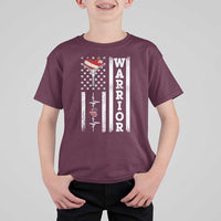 Cool Heart Surgery Warrior T Shirt For Kid Coronary Bypass Artery Open Heart Surgery Heartbeat American Flag