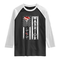 Cool Heart Surgery Warrior Raglan Shirt Coronary Bypass Artery Open Heart Surgery Heartbeat American Flag