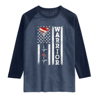 Cool Heart Surgery Warrior Raglan Shirt Coronary Bypass Artery Open Heart Surgery Heartbeat American Flag