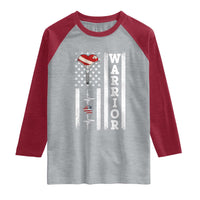 Cool Heart Surgery Warrior Raglan Shirt Coronary Bypass Artery Open Heart Surgery Heartbeat American Flag