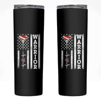 Cool Heart Surgery Warrior Skinny Tumbler Coronary Bypass Artery Open Heart Surgery Heartbeat American Flag