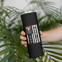 Cool Heart Surgery Warrior Skinny Tumbler Coronary Bypass Artery Open Heart Surgery Heartbeat American Flag