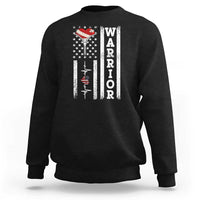 Cool Heart Surgery Warrior Sweatshirt Coronary Bypass Artery Open Heart Surgery Heartbeat American Flag
