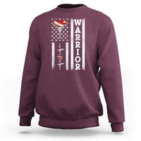 Cool Heart Surgery Warrior Sweatshirt Coronary Bypass Artery Open Heart Surgery Heartbeat American Flag