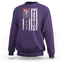 Cool Heart Surgery Warrior Sweatshirt Coronary Bypass Artery Open Heart Surgery Heartbeat American Flag