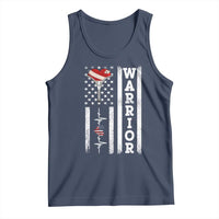 Cool Heart Surgery Warrior Tank Top Coronary Bypass Artery Open Heart Surgery Heartbeat American Flag