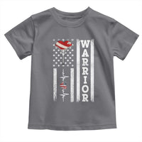 Cool Heart Surgery Warrior Toddler T Shirt Coronary Bypass Artery Open Heart Surgery Heartbeat American Flag