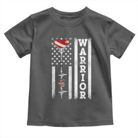 Cool Heart Surgery Warrior Toddler T Shirt Coronary Bypass Artery Open Heart Surgery Heartbeat American Flag