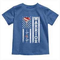 Cool Heart Surgery Warrior Toddler T Shirt Coronary Bypass Artery Open Heart Surgery Heartbeat American Flag