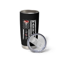 Cool Heart Surgery Warrior Tumbler Cup Coronary Bypass Artery Open Heart Surgery Heartbeat American Flag