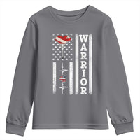 Cool Heart Surgery Warrior Youth Sweatshirt Coronary Bypass Artery Open Heart Surgery Heartbeat American Flag