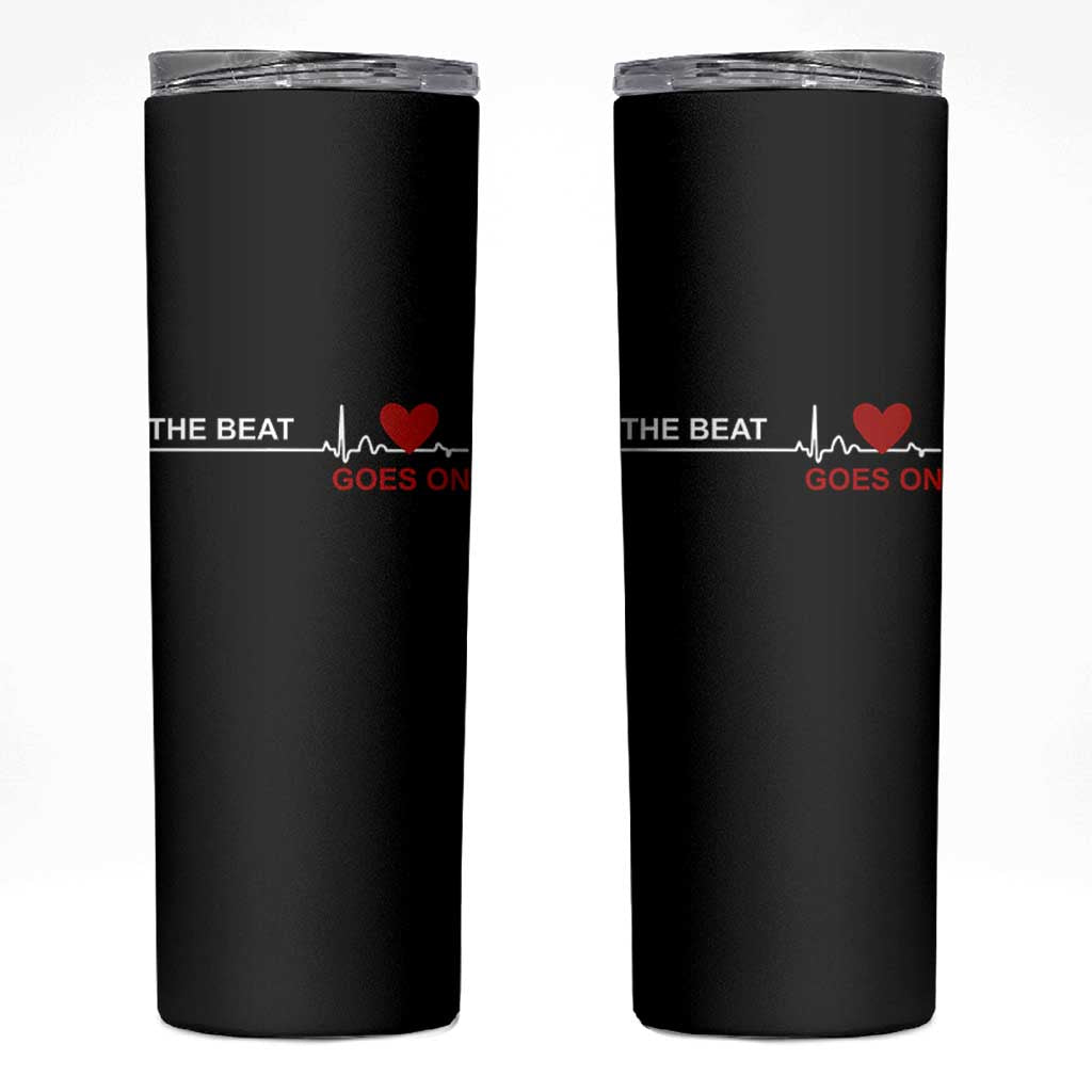 Cool Heart Surgery Survivor Skinny Tumbler Heart Attack Surgery The Beat Goes On Rehab Recover