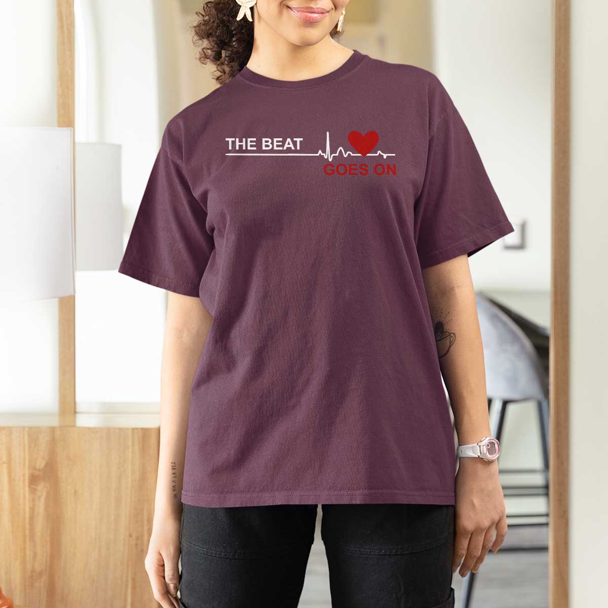 Cool Heart Surgery Survivor T Shirt For Women Heart Attack Surgery The Beat Goes On Rehab Recover