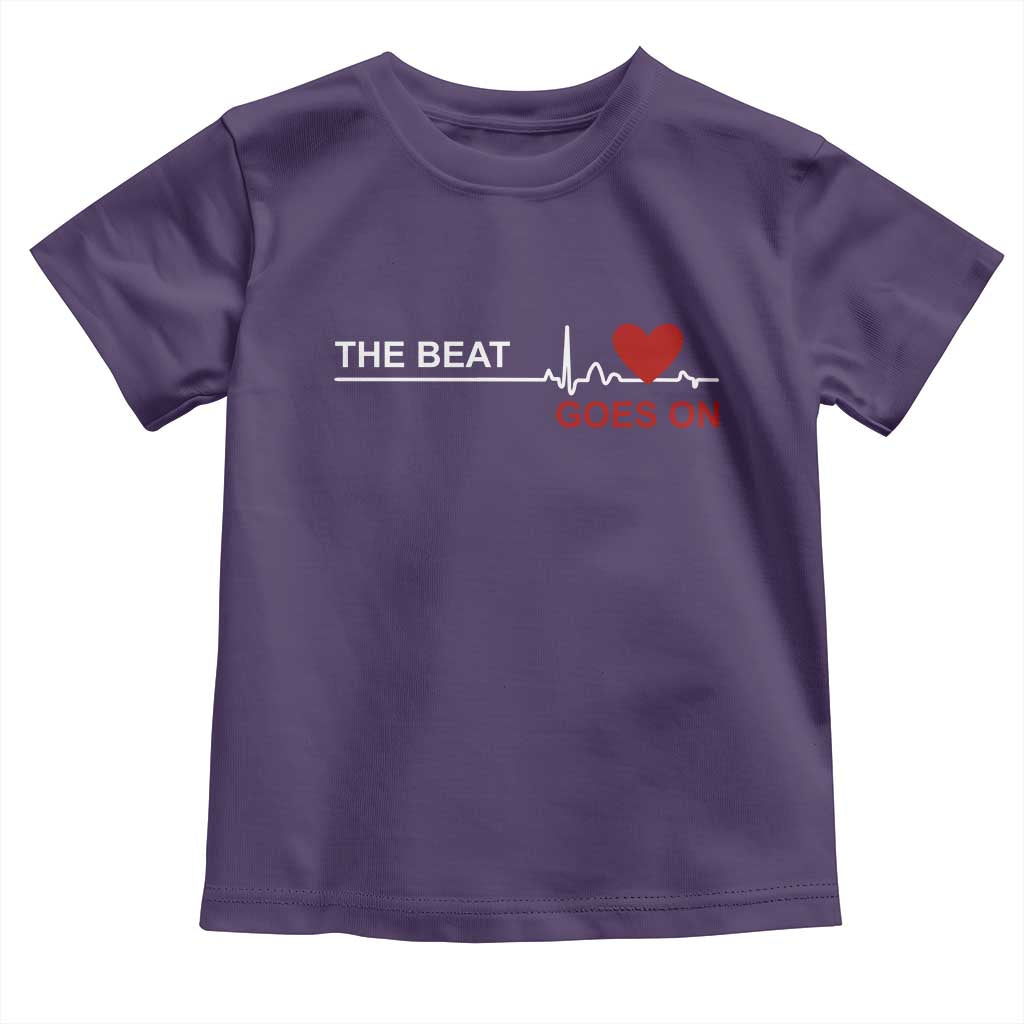 Cool Heart Surgery Survivor Toddler T Shirt Heart Attack Surgery The Beat Goes On Rehab Recover