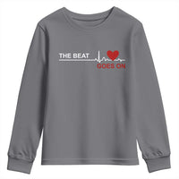 Cool Heart Surgery Survivor Youth Sweatshirt Heart Attack Surgery The Beat Goes On Rehab Recover