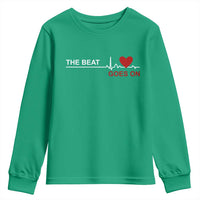 Cool Heart Surgery Survivor Youth Sweatshirt Heart Attack Surgery The Beat Goes On Rehab Recover