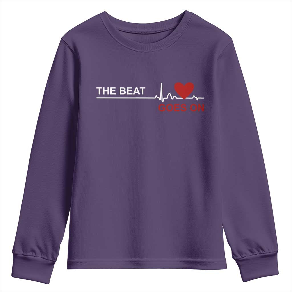 Cool Heart Surgery Survivor Youth Sweatshirt Heart Attack Surgery The Beat Goes On Rehab Recover