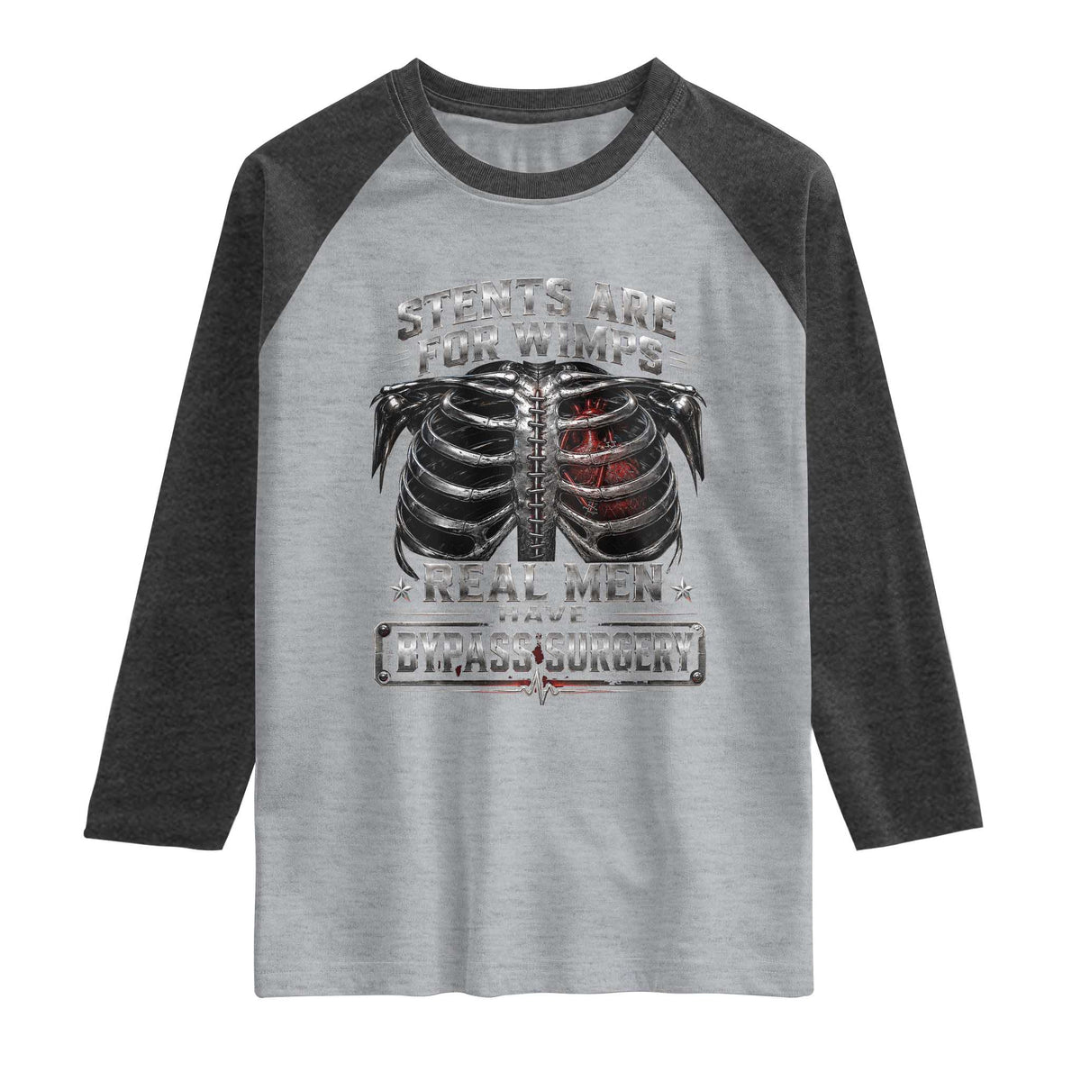 Heart Surgery Survivor Raglan Shirt After Surgery Recovery Bypass