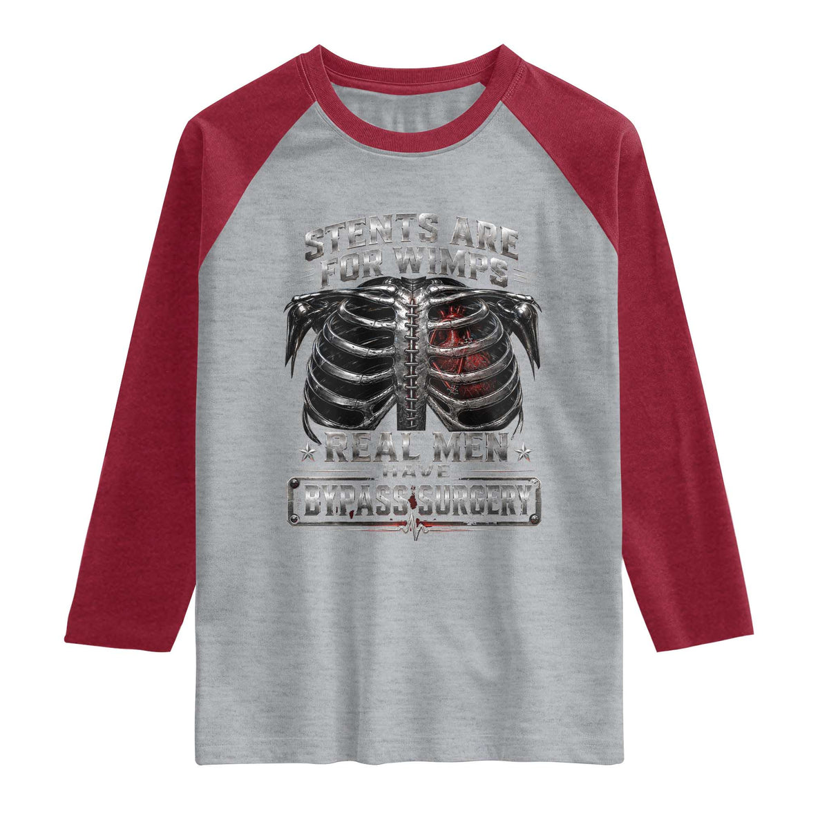 Heart Surgery Survivor Raglan Shirt After Surgery Recovery Bypass